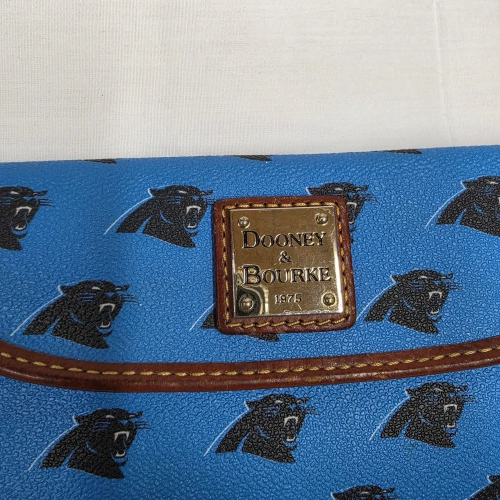 Dooney & Bourke Carolina Panthers Continental Clutch NFL Blue